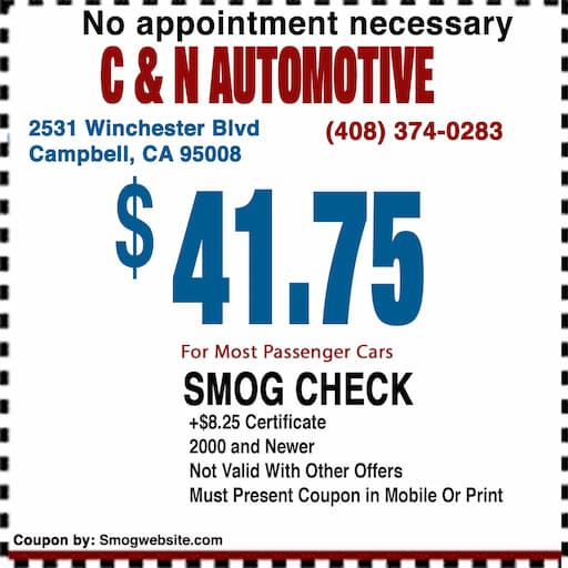 Smog Check Coupon-Campbell